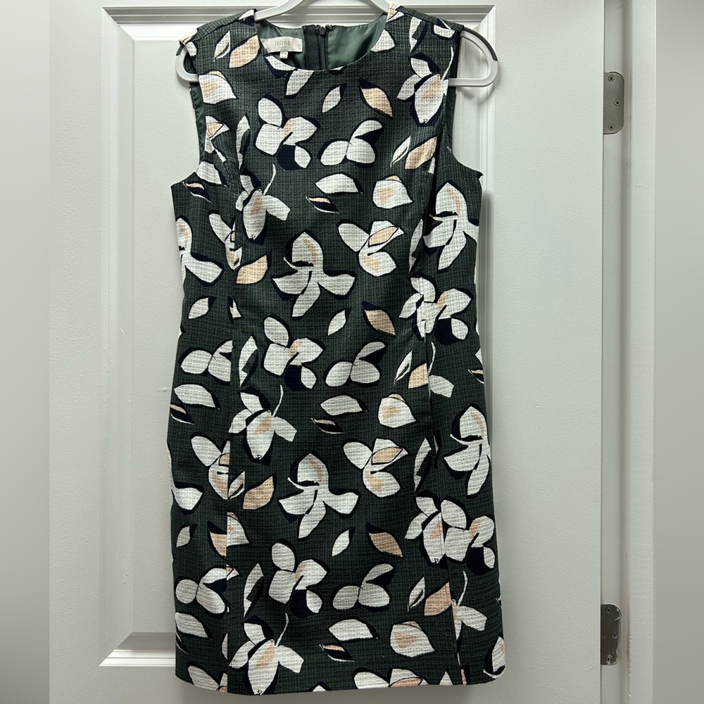 Floral Sleeveless Dress - Black and White